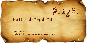Heitz Árpád névjegykártya